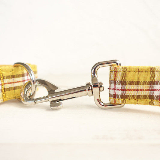 KFX-9499965 Bowknot Design Dog Collar and Drawstring Leash Set for Small to Large Breeds