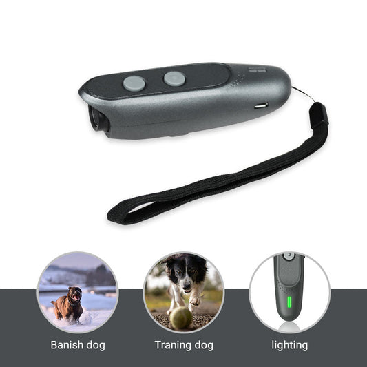 KFX-9501245 Ultrasonic Handheld Dog Bark Deterrent Trainer with Rechargeable Battery