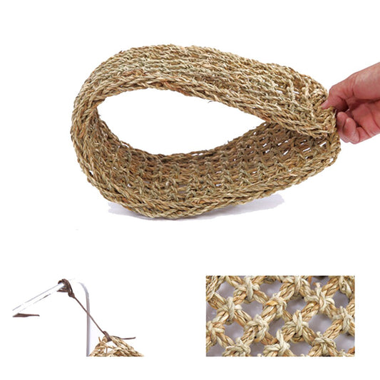 KFX-9502013 Natural Seaweed Straw Mat Hammock for Reptiles and Lizard Nest