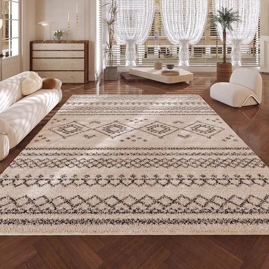 KFX-9504573 Artificial Cashmere Geometric Pattern Carpet in Persian Gulf Colors, Multiple Sizes Available