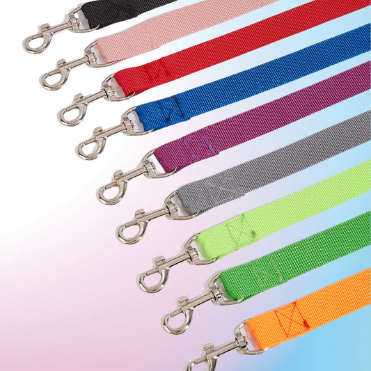 KFX-9524797 Durable Nylon Handheld Dog Leash with Adjustable Collar in Various Colors