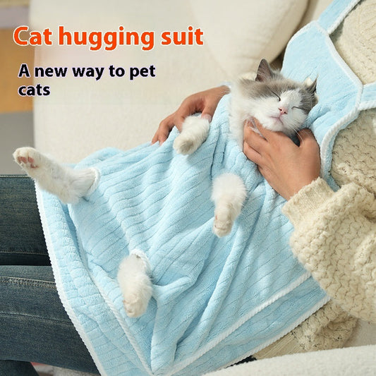 KFX-9547069 Petting Apron for Cats - Soft Cloth with Adjustable Holes - Multiple Color Options Available