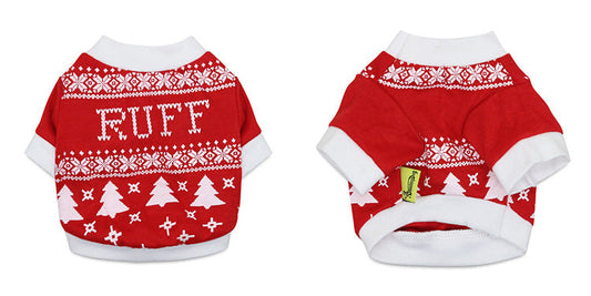 KFX-9565885 Pet Cotton Wool T-Shirt with Fun Prints for Dogs and Cats