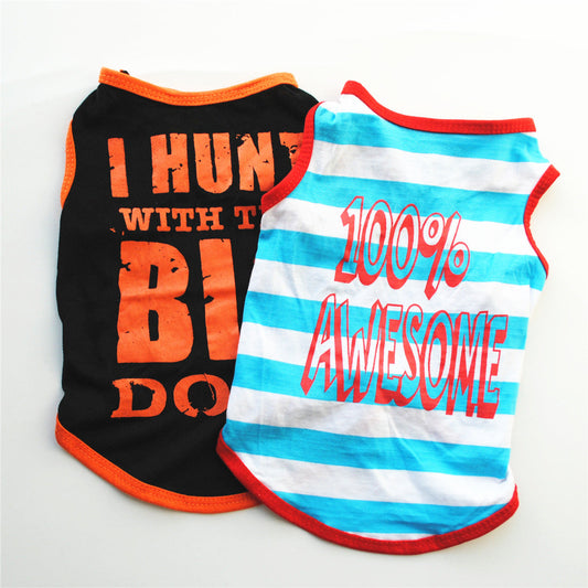 KFX-9567677 Lightweight Cotton Dog Vest for Summer Comfort, Casual Style, Multiple Sizes Available