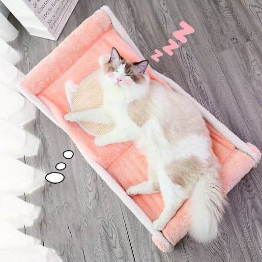 KFX-9572541 Compact Cat Climbing Frame - Foldable, Adjustable Recliner for Cozy Spaces