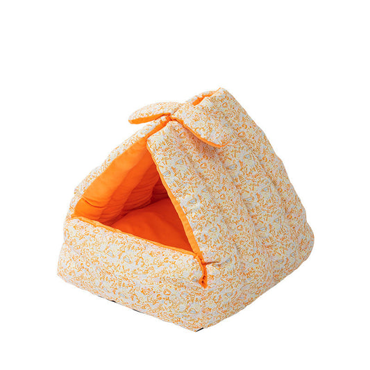 KFX-9590589 Cozy Double-Sided Rabbit Triangle Nest for Cats and Dogs, All-Season Thickened Bed