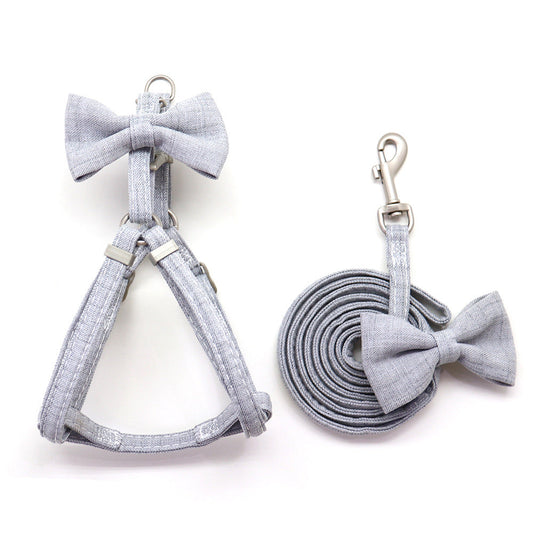 KFX-9616829 Adjustable Pet Collar and Traction Rope Set with Harness, Multiple Colors and Sizes Available