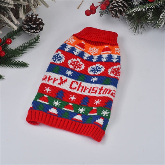 KFX-9627837 Cozy Wool Pet Sweater for Small and Medium Dogs and Cats, Boutique Christmas Tree Design
