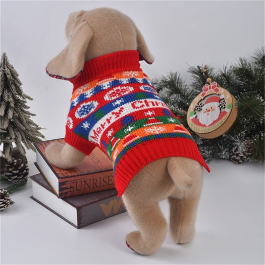 KFX-9627837 Cozy Wool Pet Sweater for Small and Medium Dogs and Cats, Boutique Christmas Tree Design