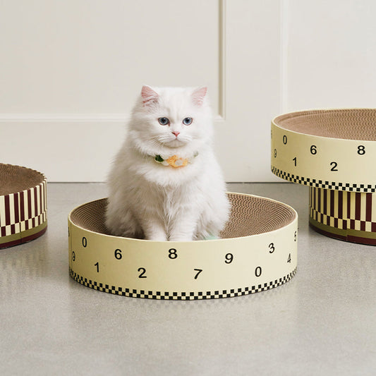 KFX-9629245 Cat Scratch Board - Durable Corrugated Cardboard with Striped and Number Patterns, 41x10cm