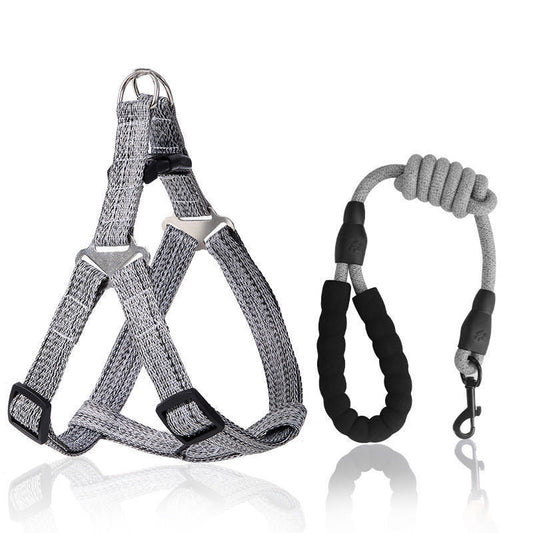 KFX-9643837 Retractable Dog Traction Rope Harness for Safe and Comfortable Walking, Various Sizes Available