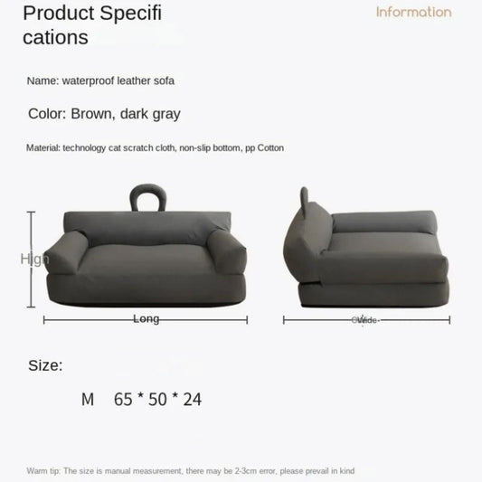 KFX-9663293 Universal Removable and Washable Dog Bed – Four Seasons Waterproof Pet Sofa for Medium and Small Dogs