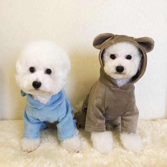 KFX-9668157 Cotton Solid Color Dog Jumpsuit with Embroidery in Multiple Sizes