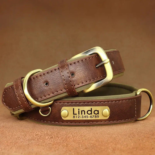 KFX-9697213 Breathable PU Leather Dog Collar and Leash Set in Various Stylish Colors