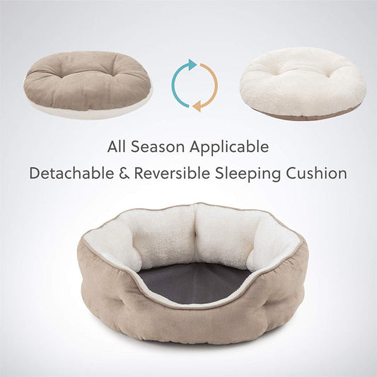 KFX-9698621 Soft Round Pet Bed Mats for Dogs and Cats - Cozy Nesting Blankets in Multiple Sizes
