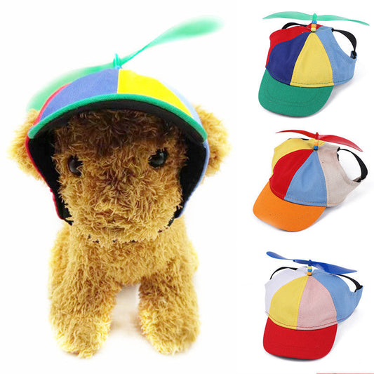 KFX-9699389 Bamboo Dragonfly Dog Baseball Cap in Red, Green, and Orange - Casual Cotton Style, Available in S, M, L