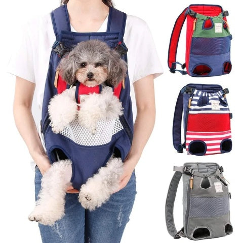 KFX-9712317 Pet Carrier Backpack for Small Dogs and Cats - Breathable, Airline Approved, Stylish Striped Design