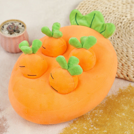 KFX-9748285 Plush Vegetable Pulling Doll for Dogs and Cats - Sniffing Toy in Various Designs