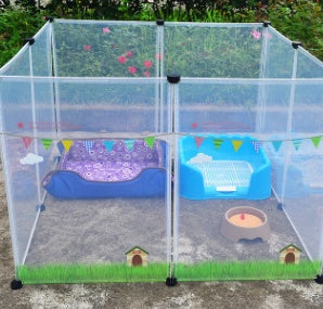 KFX-9761725 Transparent Pet Safety Fence for Indoor and Outdoor Use