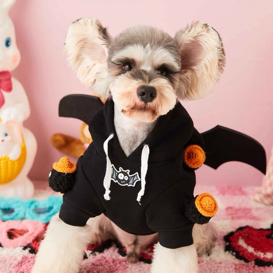KFX-9765693 Cozy Cotton Detachable Wings Hoodie for Pets - Fleece-Lined, Multiple Sizes Available