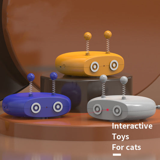 KFX-9770685 Rechargeable Smart Cat Toy with Laser and Feathers for Playful Entertainment