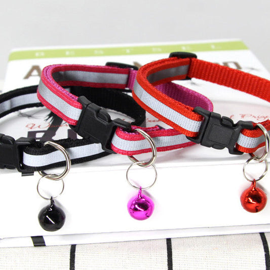 KFX-9777469 Reflective Nylon Dog and Cat Collar with Fish Tag in Multiple Colors