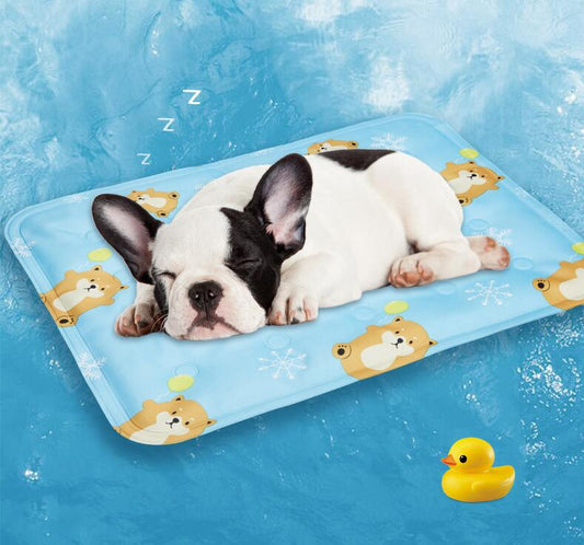 KFX-9783229 Cooling Pet Mat for Cats and Small Dogs - PVC Polyester Cloth with Soft Ice Gel Filling, 30x40cm