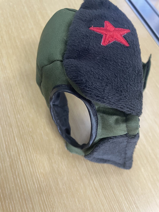 KFX-9808957 Cotton Thickened Pet Outfit with Hat for Dogs and Cats in Green