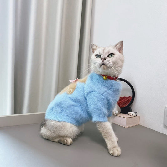 KFX-9824445 Winter Casual Bow Tie Bear Sweater for Dogs and Cats – Available in Multiple Colors and Sizes