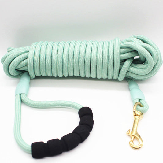KFX-9825469 Lightweight Nylon Pet Traction Rope in Light Pink and Light Green - Available in 3m, 5m, 10m, and 20m Lengths