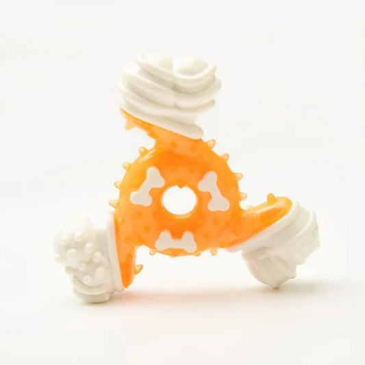 KFX-9839805 Durable Triangular Bone Pet Toy for Dental Health and Bite Training – Suitable for All Dog Breeds