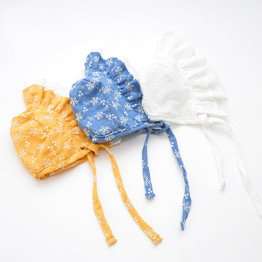 KFX-9841725 Cute Cotton Pet Hat for Puppies and Kittens - Available in Blue, White, Yellow, Sizes S, M, L