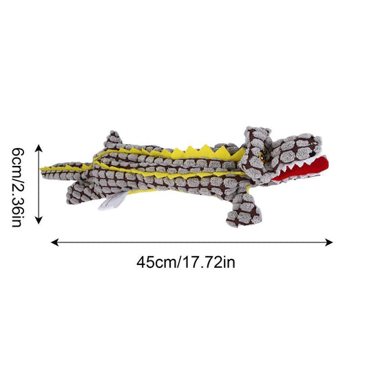 KFX-9844413 Plush Crocodile Dog Toy - Bite Resistant Squeaky Plush for Small and Large Dogs
