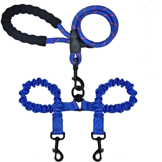 KFX-9846717 Double-Ended Luminous Pet Leash - Durable Nylon, Adjustable Length, Available in Multiple Colors