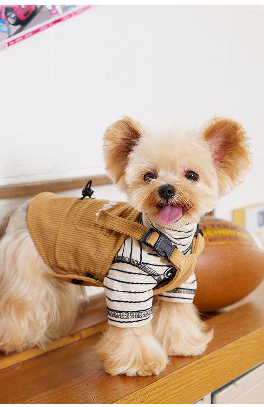 KFX-9860797 Pet Tooling Strap for Small and Medium-sized Dogs in Brown - Available in Multiple Sizes