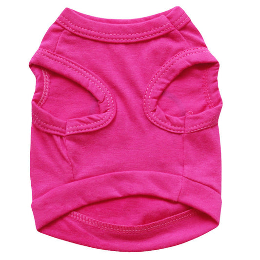 KFX-9862589 Cotton Jersey Dog Vest in Rose Red for All Sizes
