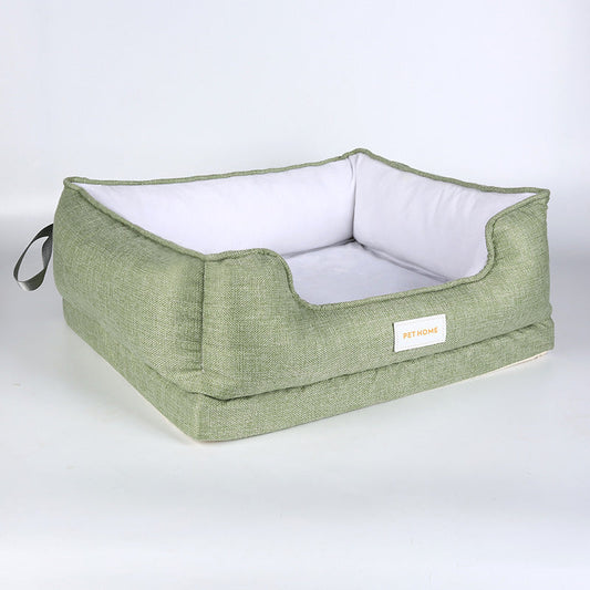 KFX-9879741 Four Seasons Dismantlable Washable Memory Cotton Pet Nest for Dogs - Gray, Blue, Purple, Beige, Green