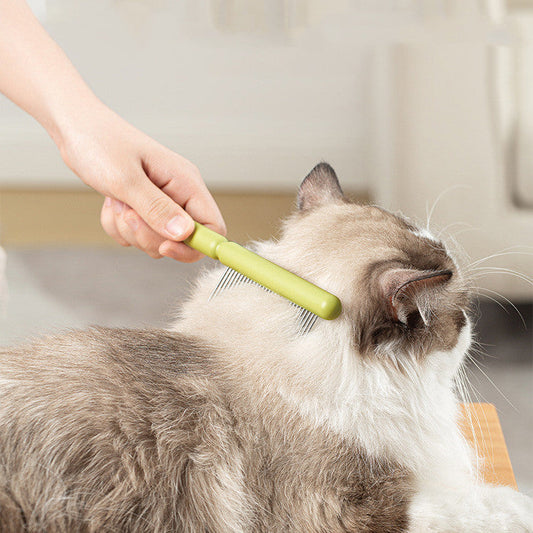 KFX-9881277 Long Haired Cat Fine Tooth Comb - ABS & Stainless Steel, Lightweight, Multiple Color Options