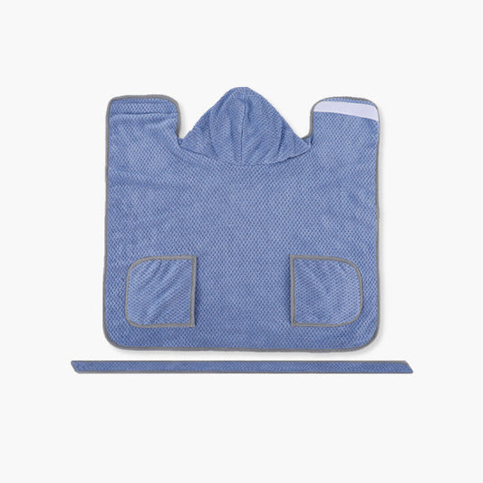 KFX-9892669 High Absorbent Quick-Drying Dog Bath Towel Robe with Adjustable Waistband