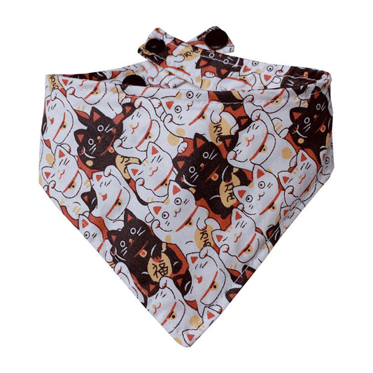KFX-9904317 Cartoon Print Cotton Lucky Cat Scarf for Everyday Use