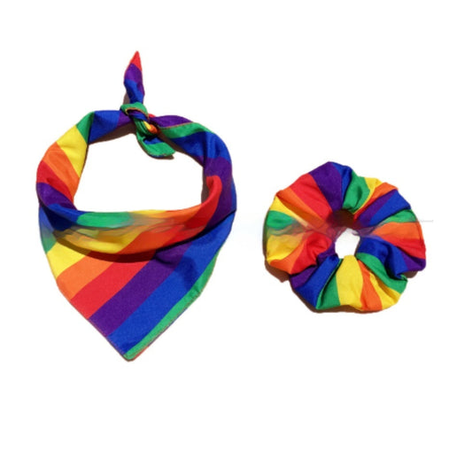 KFX-9926205 Outdoor Casual Striped Polyester Cotton Hair Ring and Square Towel Set 54x54CM