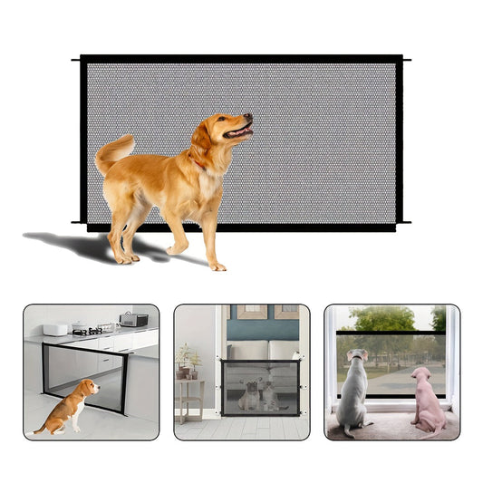 KFX-9931197 Foldable Dog Safety Fence - Indoor & Outdoor Isolation Barrier for Pets