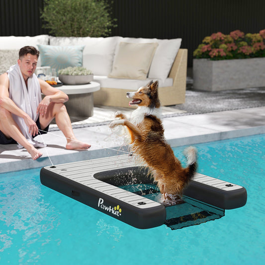 KFX-9940925 Inflatable Dog Boat Ramp for Easy Water Access, Non-Slip Design, Maximum Load 286 lbs
