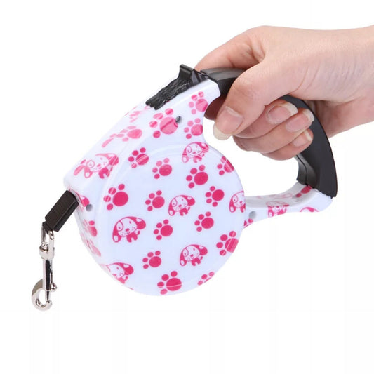 KFX-9945021 Multi-Color Automatic Retractable Pet Traction Belt - 5M Length, Multiple Designs Available