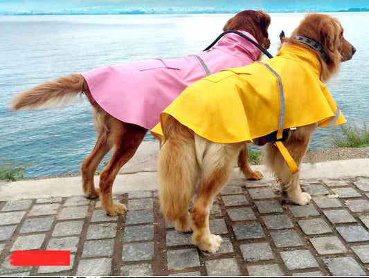 KFX-9976381 Reflective Waterproof Raincoat for Large and Medium Dogs – Available in Multiple Colors