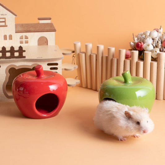 KFX-9999293 Ceramic Hamster Nest Shelter – Four Seasons Universal in Red and Green