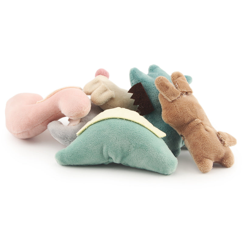 6pcs/lot Cute Dinosaur Plush Cat Toy Cute Pet Toy