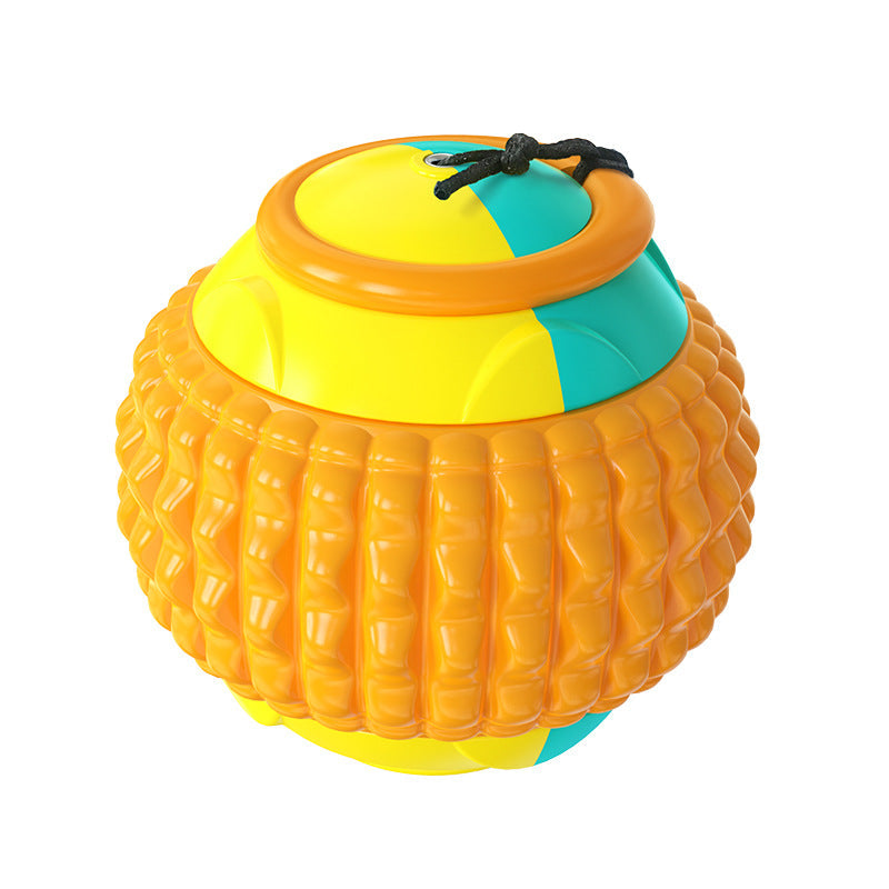 Biting A Dog Training Golfers Throwing And Throwing Toy Balls