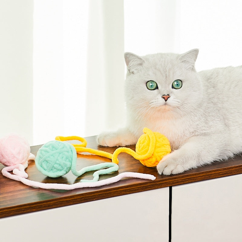 Cat Large Funny Self-relief Toy Handmade Woolen Yarn Ball