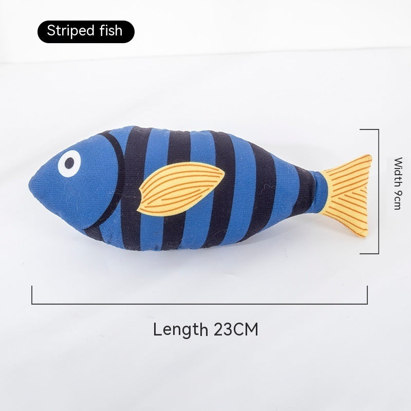 Cat Mint Self-Hi Simulated Fish Molar Toy